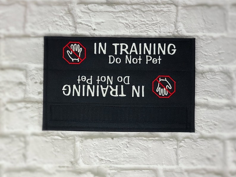 Embroidered Dog Leash Wrap: IN TRAINING Do Not Pet A Leash Sleeve for Working Dogs image 7