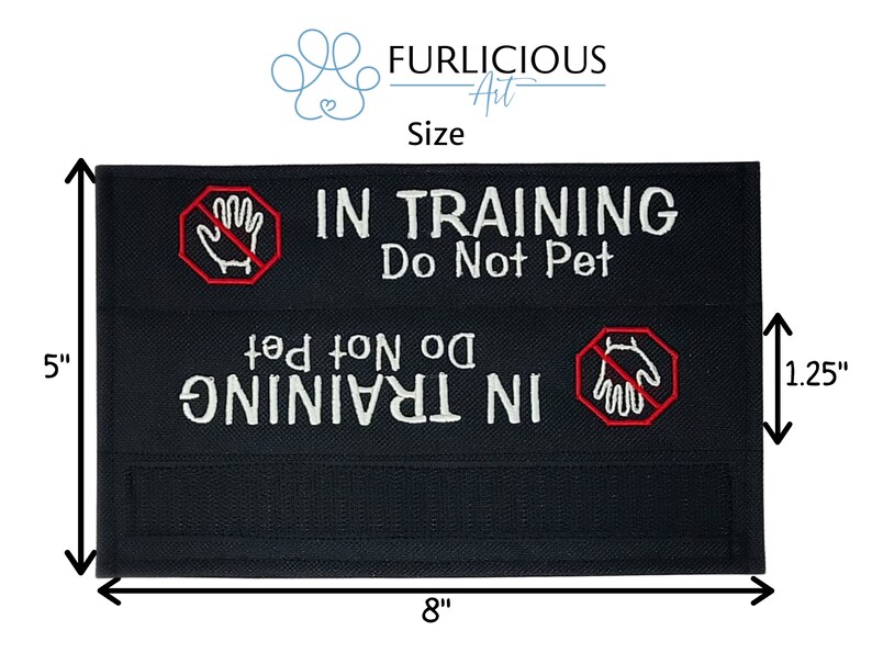 Embroidered Dog Leash Wrap: IN TRAINING Do Not Pet A Leash Sleeve for Working Dogs image 2