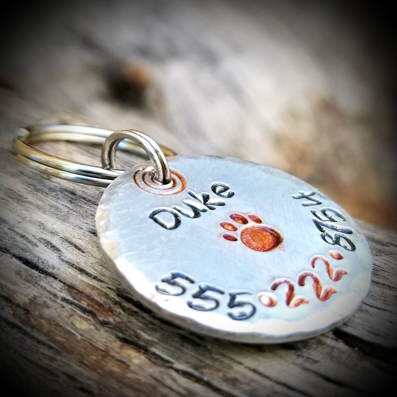 Cat ID Tag With Paw Design Stamp Cat Tag Cat Identification Etsy