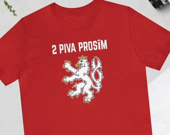 2 Piva Prosím Funny Czech Republic Shirt for Him Gift Tee for Her Prague Vacation Pilsner Bier Beer Please Ceska Dad Drinking Shirt Cesky