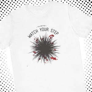 Camiseta com estampa de ouriço-do-mar: camiseta engraçada com slogan de praia