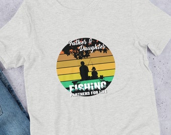 Father and Daughter Fishing Partners For Life T Shirts For Dad Graphic Hoodies Gifts for Pop Fathers Day T-Shirt Daddy Angler Family Life