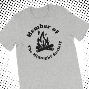 Midnight Society Tops – Retro Campfire Tee for Him or Her Are You Afraid of the Dark Shirt 90s Horror Hoodie Goosebumps Halloween Gift Idea