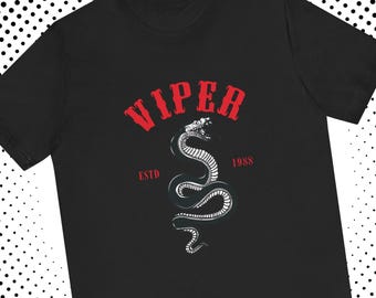 1988 Viper Snake Graphic Tee Retro Rock And Roll Style Vintage Band Inspired Graphic Shirt Classic Rock Music Lover Gift Top