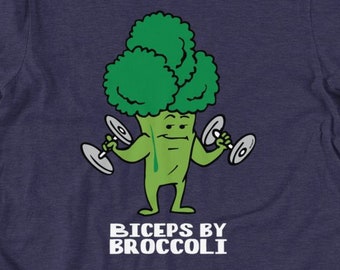 Biceps by Broccoli - Vegan Workout Clothes T Shirts, Hoodies & Tank Tops for Men, Women, Kids. Herbivore Shirt, Fitness Humor Gym Apparel