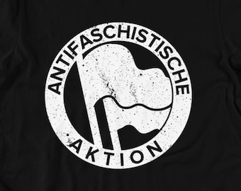 Antifaschistische Aktion Grunge Style T Shirts, Hoodies & Tank Tops for Men, Women and Kids. Antifa Anti Fascist Action Fuck Trump Anarchy