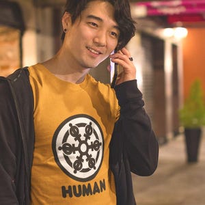 Dharmachakra Rad des Dharma T-Shirt: Buddhistisches Zen Yoga Shirt