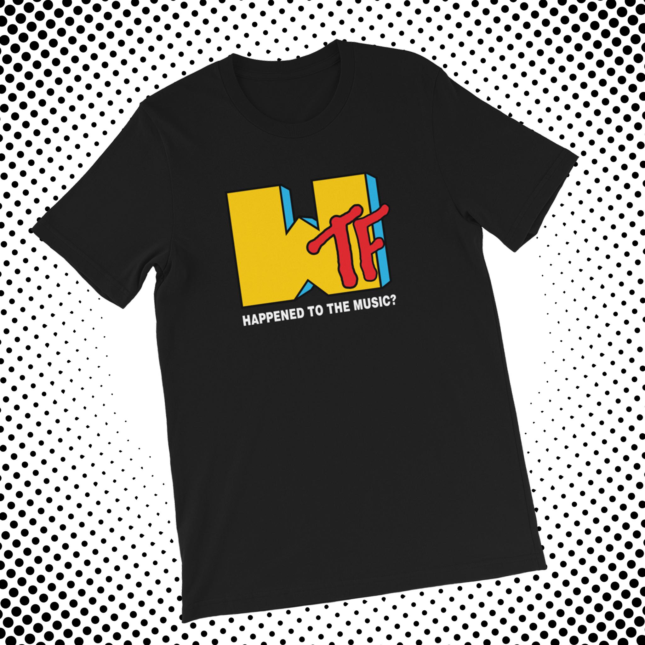 WTF Happened to the Music T-shirt: Funny 90s MTV Retro Spoof - Etsy