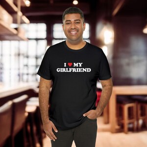 I Love My Girlfriend T-shirt 70s Style Valentine's Day Tee Shirt I Heart My Girlfriend Shirt Love Valentine Gift Boyfriend Shirt For Him image 5
