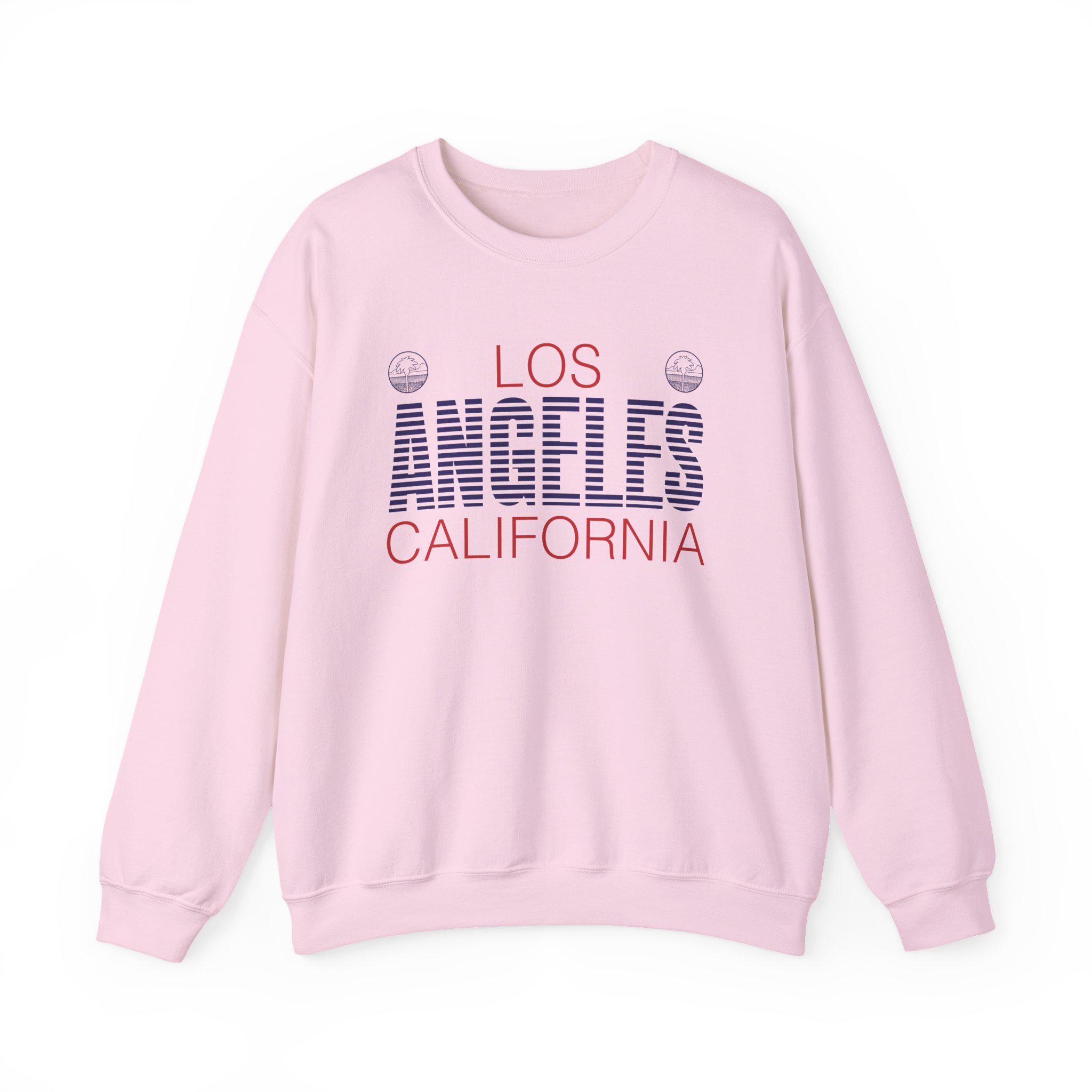 Retro 80s Style Los Angeles Sweatshirt Vintage Palm Tree Graphic 