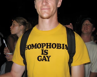 Homofobie is homo shirt grappig LGBT T-shirt voor bondgenoten cadeau comfort kleuren tee trots humor statement shirt queer anti-haat Unisex pasvorm