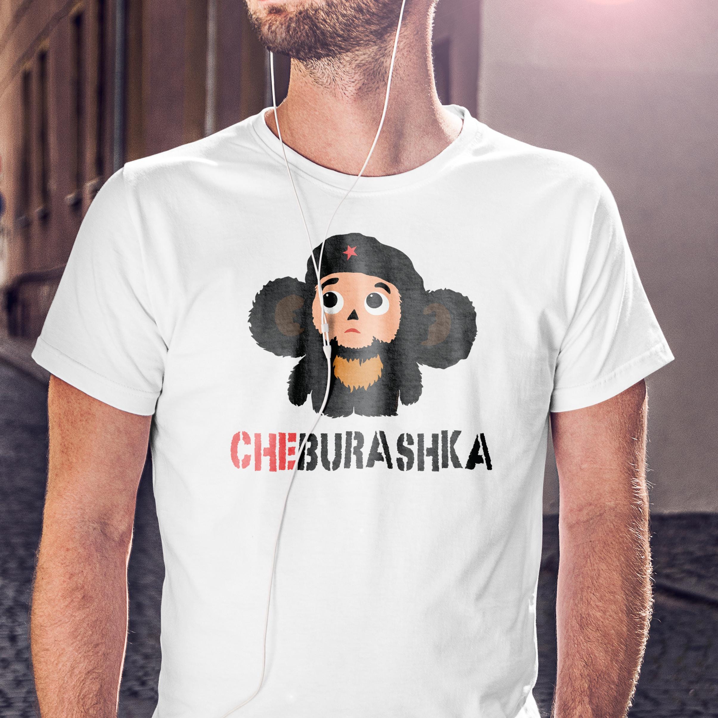 Cheburashka Che Guevara Mashup Shirt Funny Soviet Cartoon Tee Gift for Him or Her チェブラーシカ USSR Hoodie or Tank for Rebels