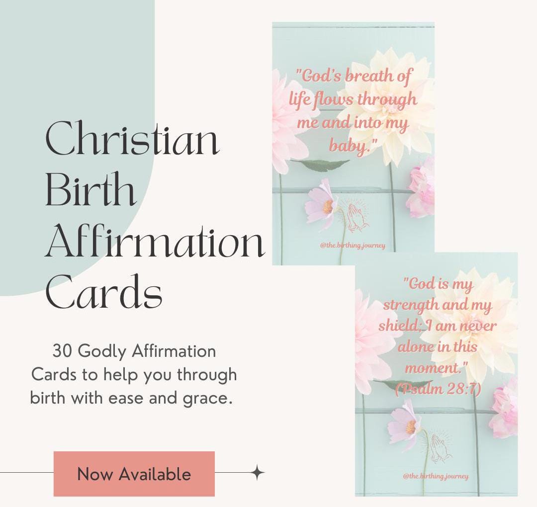 Christian Birth Affirmation Cards | Digital Download | Pregnancy ...