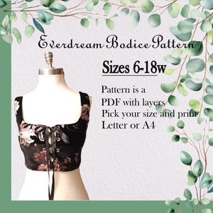 Ever dream Bodice Pattern 6-18w Adjustable sizing