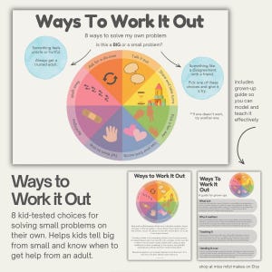 Problem Solving Wheel | 8 Kid Choices SEL Poster (Digital Download)