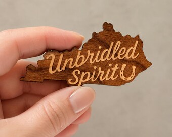 Kentucky “Unbridled Spirit” Cherry Wood Magnet