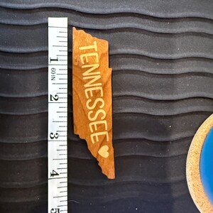 Tennessee Fridge Magnet from Solid Cherry image 4