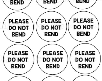 Please do not bend, Do not bend, Do not bend sticker, Please do not bend sticker, Mailing Sticker, Sticker for package