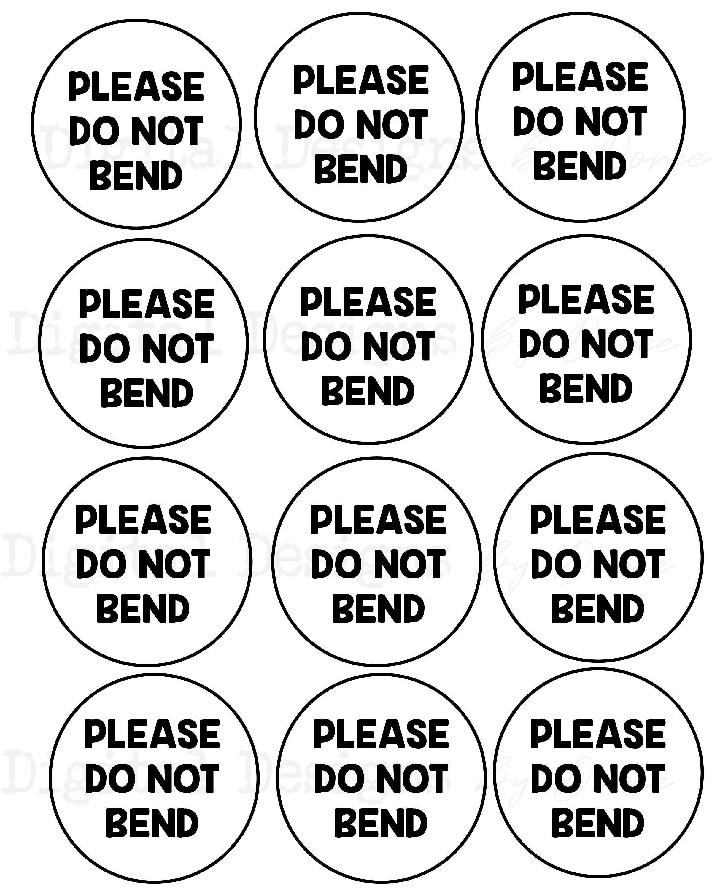 please do not bend do not bend do not bend sticker please etsy