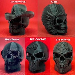 EVEN MORE HoodSkulls® - Badass Hood Bumper Replacement, also Jeep & Bronco Cowls. Pair Included. Non-LED designs. Jeep Wrangler Accessory.