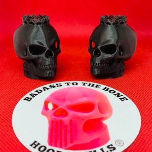 PRINCESS HoodSkulls® - Badass Hood Bumper Replacement, also Jeep & Bronco Cowls. Pair Included. Non-LED designs. Jeep Wrangler Accessory.