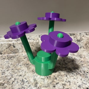 3D Printed Large LEGO Inspired Brick Flowers image 8