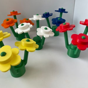 3D Printed Large LEGO Inspired Brick Flowers image 2