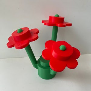 3D Printed Large LEGO Inspired Brick Flowers image 5