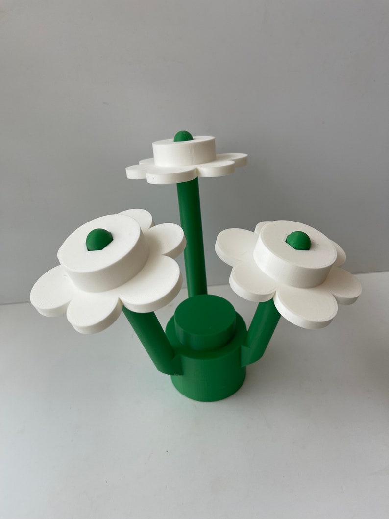 3D Printed Large LEGO Inspired Brick Flowers image 4