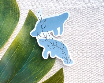 Manatee Sticker | Wildlife Stickers |  Boho Sticker | Animal Sticker | Animal Decal | Minimalist Stickers | Aesthetic Sticker | Cute Sticker