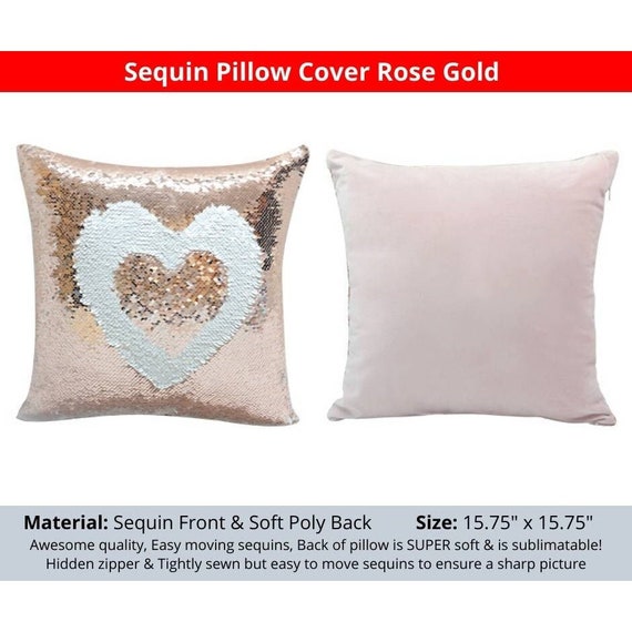 Sequin Sublimation Blank Pillow Cover Rose Gold Reversible Sequin Pillow  Case Blank Wholesale Sub Blanks Sublimation Pillow Case Blank 