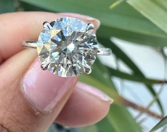 2 Carat Hidden Halo Diamond Engagement Ring, Lab Grown Proposal Ring, 14K Gold Bridal Jewelry