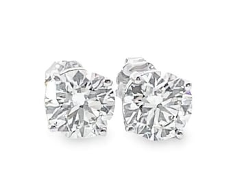 1 Carat Diamonds Studs, 1 Carat Total weight Diamonds Earrings. 1 Carat Certified Diamond Earrings. F VS Clarity Diamonds Studs. 1 Carat