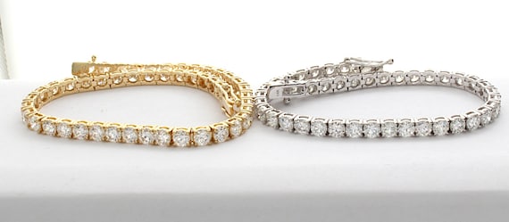 Asscher Lab Grown Diamond Tennis Bracelet (9.25 Carat) – Michael Gabriels