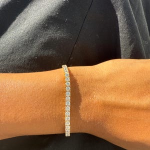 7 Carat Diamond Bracelet. 14K Yellow Gold Diamond Tennis Bracelet, Women&#39;s Diamond Bracelet.Gold Bracelet With Diamonds.