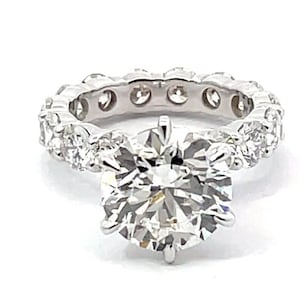 5 Carat Diamond Engagement Ring, 5 Carat Eternity Diamond Engagement Ring, Big Diamond Ring, Diamond Engagement Ring with Floating Diamonds