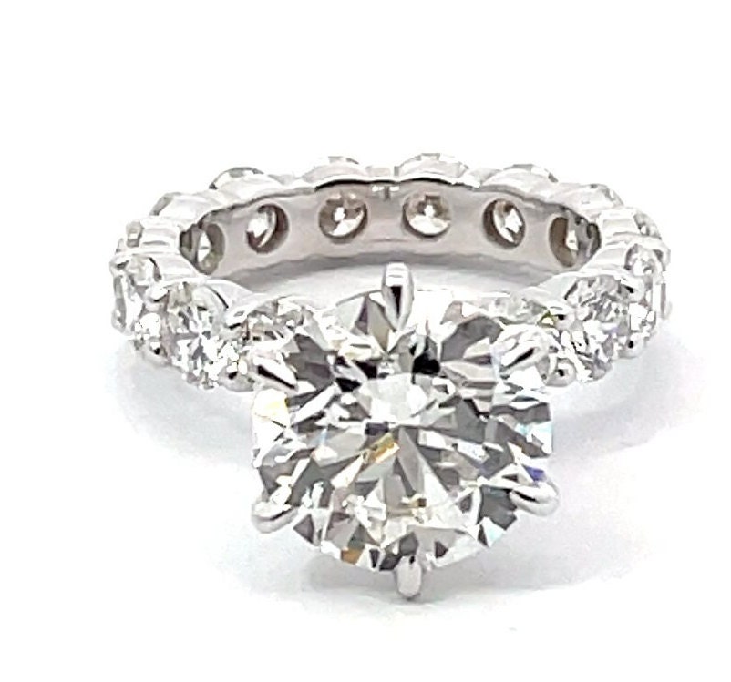 5 Carat Diamond Engagement Ring, 5 Carat Eternity Diamond Engagement Ring, Big Diamond Ring, Diamond Engagement Ring with Floating Diamonds