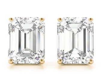Pendientes de diamantes talla esmeralda de 4 quilates F VS. Pendientes talla esmeralda de 4 quilates. Pendientes de diamantes talla esmeralda de 4 quilates. Pendientes de diamantes y esmeraldas.