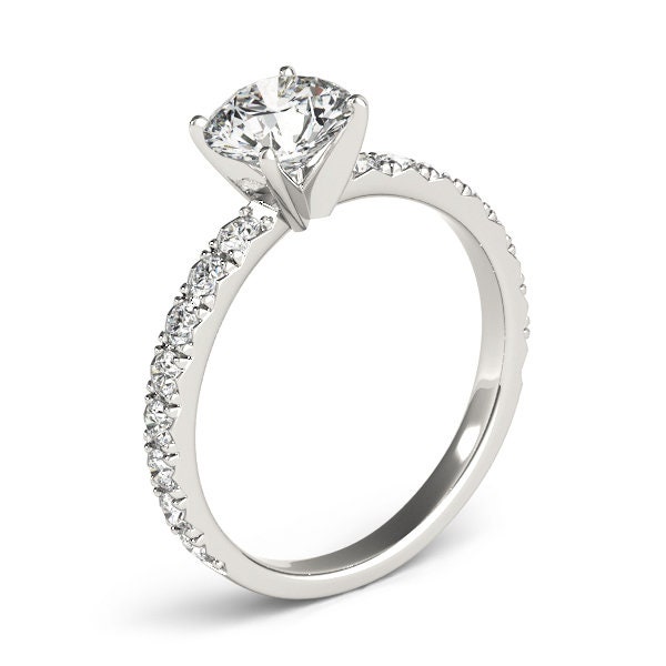 Simple 2 Carat Engagement Ring 2 Carat Pave Diamond - Etsy