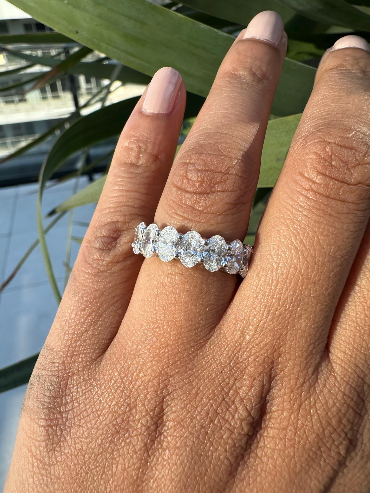 5 Carat Oval Eternity Ring 5 Carat Oval Eternity Band. 5 Carat Oval Diamond Ring. Oval Diamond Eternity Band. Oval Diamond Eternity Ring Etsy
