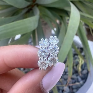 3 carat Diamond Hoops, 3 Carat Diamond Huggies, 3 Carat Diamond Earrings, Big Diamond Earrings. White Gold Diamond Earrings