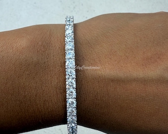 Diamond flexible Bangle, 5 Carat Flex Bangle. 14K White Gold 5 Carat Diamond Bangle. Flexible Diamond Bangle.