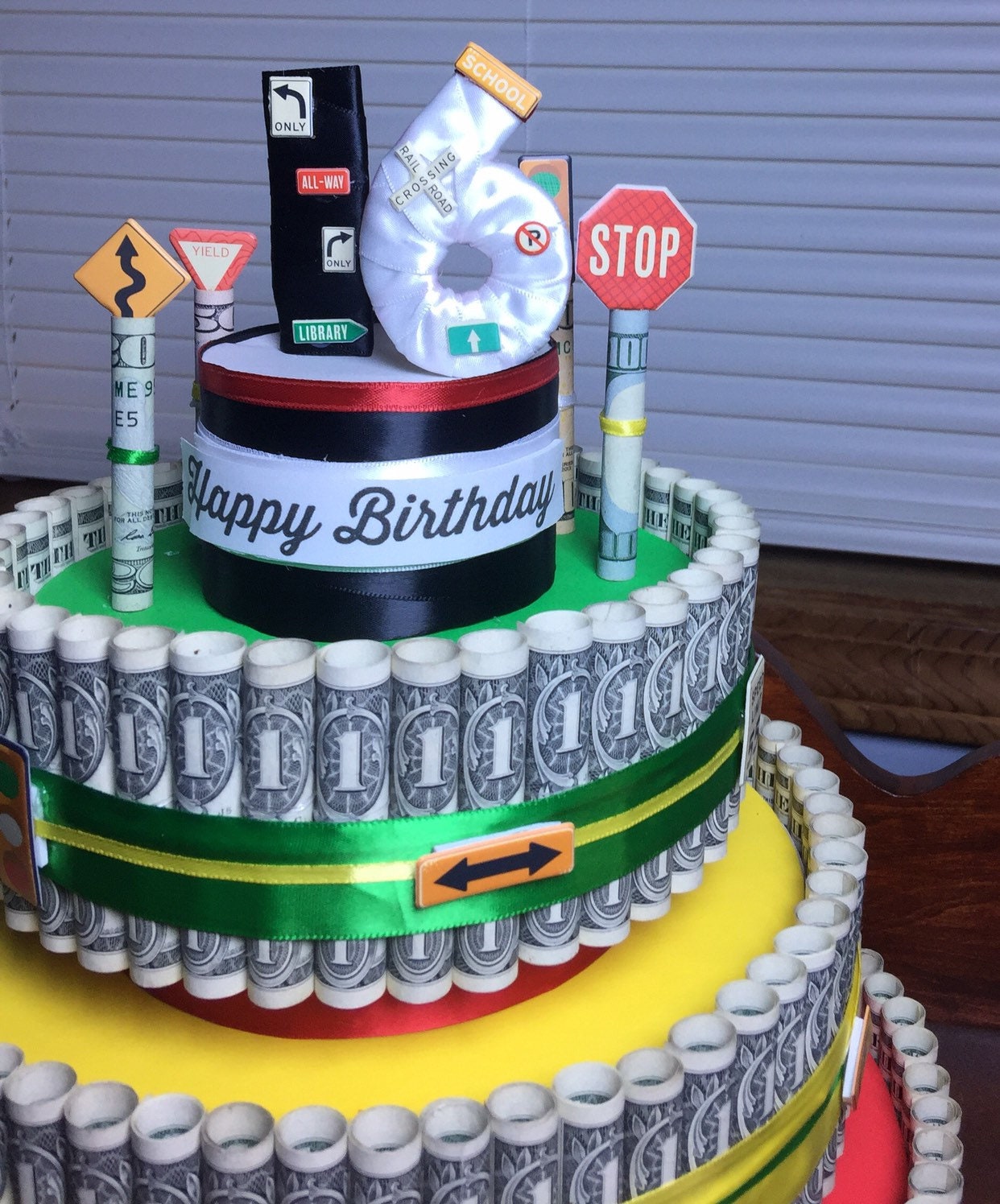 16o cumpleaños Pastel de dinero / regalo de dinero Etsy