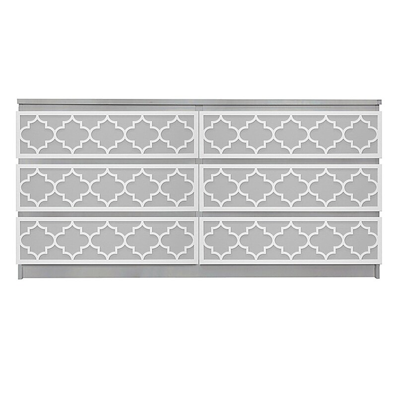 O'verlays Jasmine Kit for Ikea Malm 6 drawer dresser, 6 Panels (dresser not included)