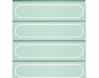 O'verlays Anne Kit 1" Reveal for Ikea Malm 4 drawer dresser, 4 Panels (dresser not included)
