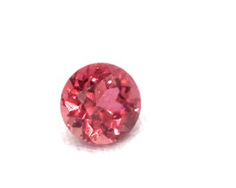 Natuurlijke roze toermalijn – rond briljant geslepen – 1,0 karaat losse edelsteen 6 x 6 mm | Geboortesteen oktober | Juweel van ethische oorsprong voor fijne sieraden