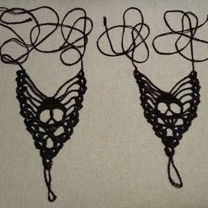 Black Skull Barefoot Sandals