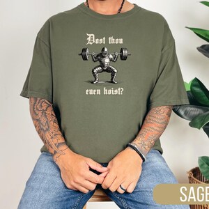 Comfort Colors® Medieval Knight Gym Tee: 'Dost Thou Even Hoist Bild 11