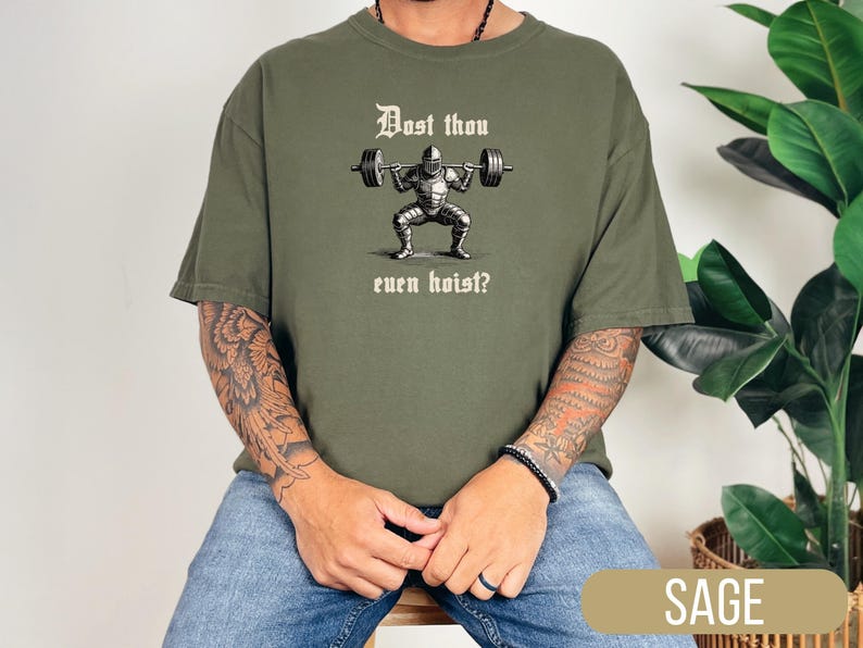 Comfort Colors® Medieval Knight Gym Tee: 'Dost Thou Even Hoist Bild 11