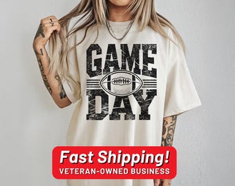 Comfort Colors® Game Day Shirt Go Team Shirt, Football Shirt, Women's Football, Preppy Football, Football Mom, Cute Football Shirt